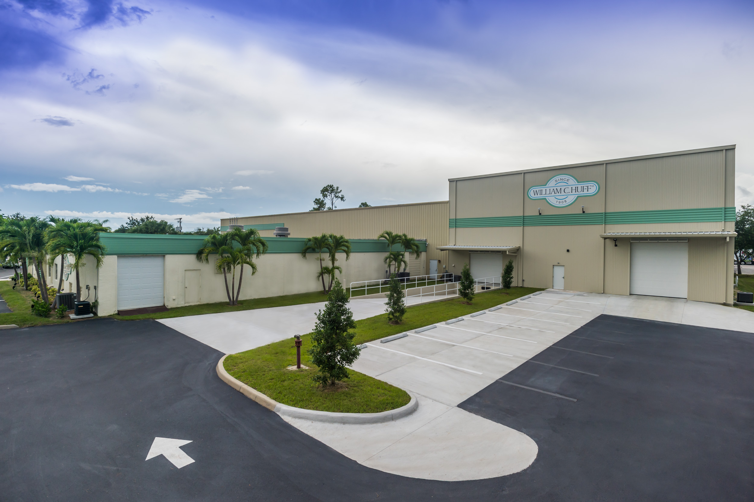 Exterior view of the William C. Huff specialized storage and warehouse facility